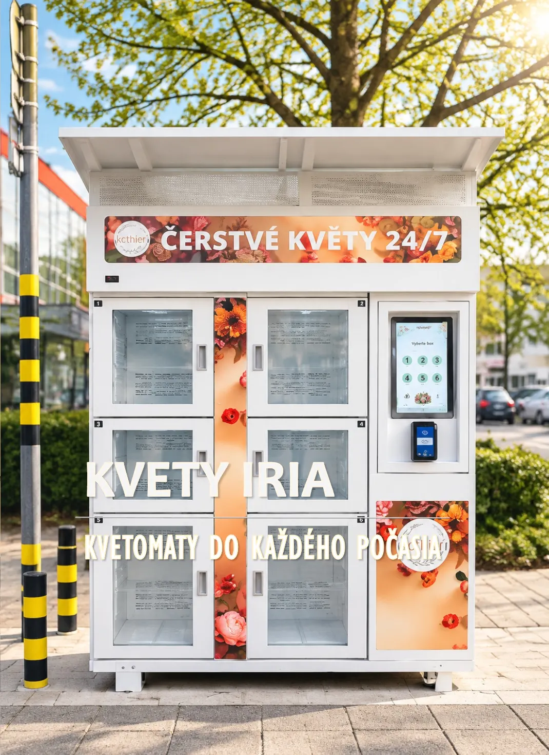 6 rekeszes kültéri virágautomata Čadcán