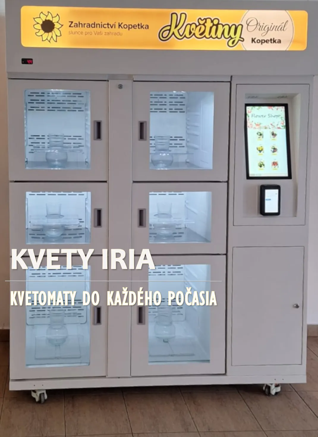 6 rekeszes beltéri virágautomata — Ivančice kórház