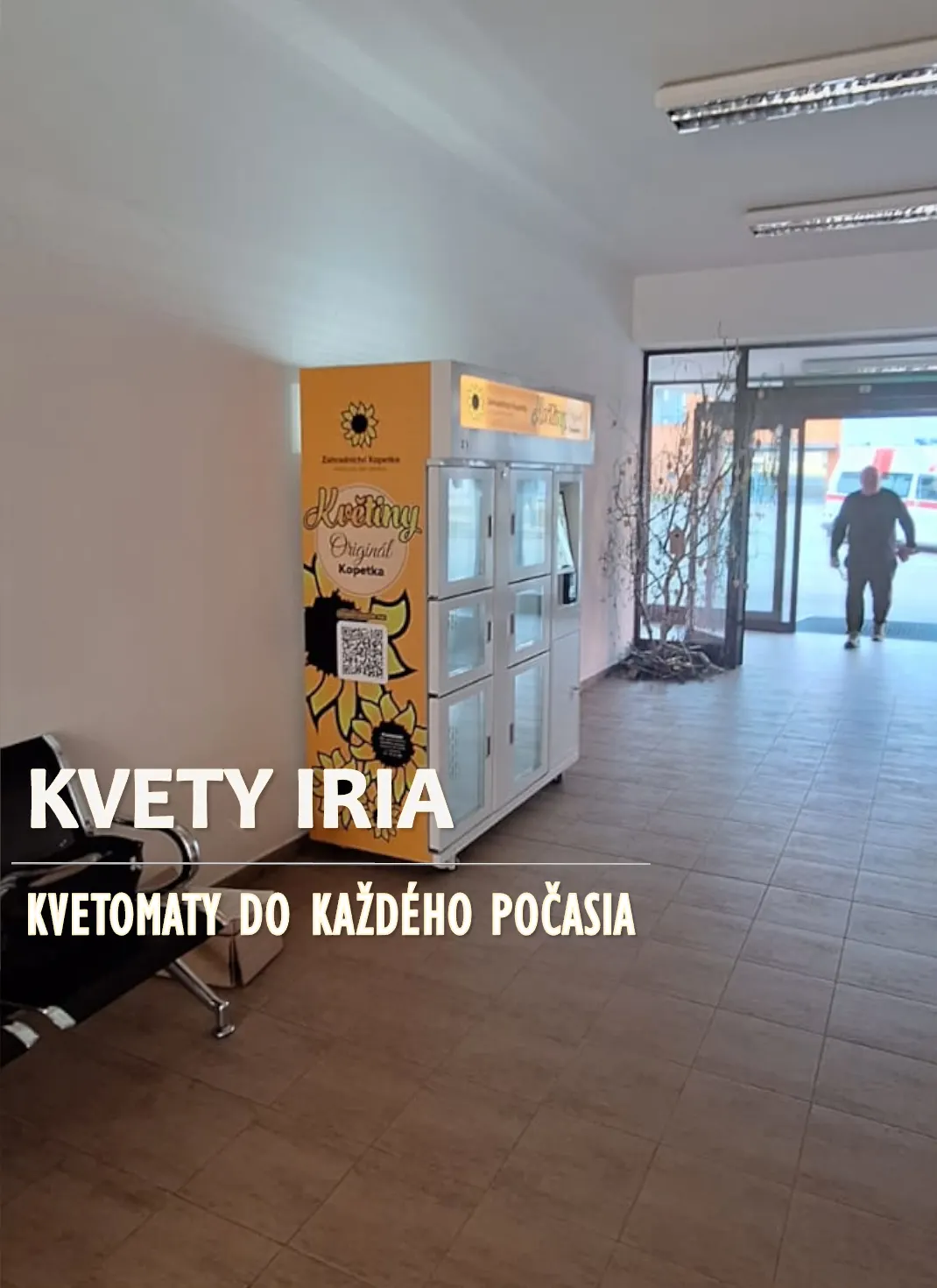 6 rekeszes beltéri virágautomata kórházban
